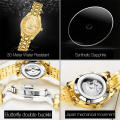 Reloj de pulsera mecánico de lujo para mujer, marca superior OYALIE, reloj automático para mujer, reloj de día / fecha con diamantes para mujer